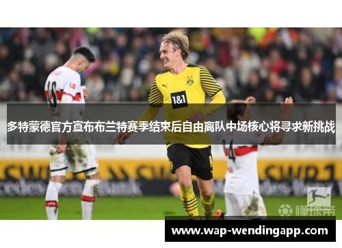 多特蒙德官方宣布布兰特赛季结束后自由离队中场核心将寻求新挑战