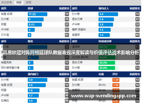 凯恩欧冠对阵阿根廷球队数据表现深度解读与价值评估战术影响分析 凯恩欧冠对阵阿根廷球队数据表现深度解读与价值评估战术影响分析